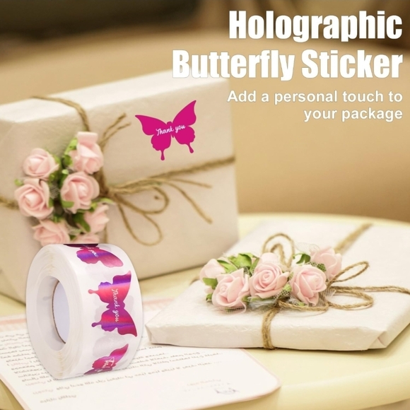 Butterfly Thank You Stickers - Picture 3 of 4